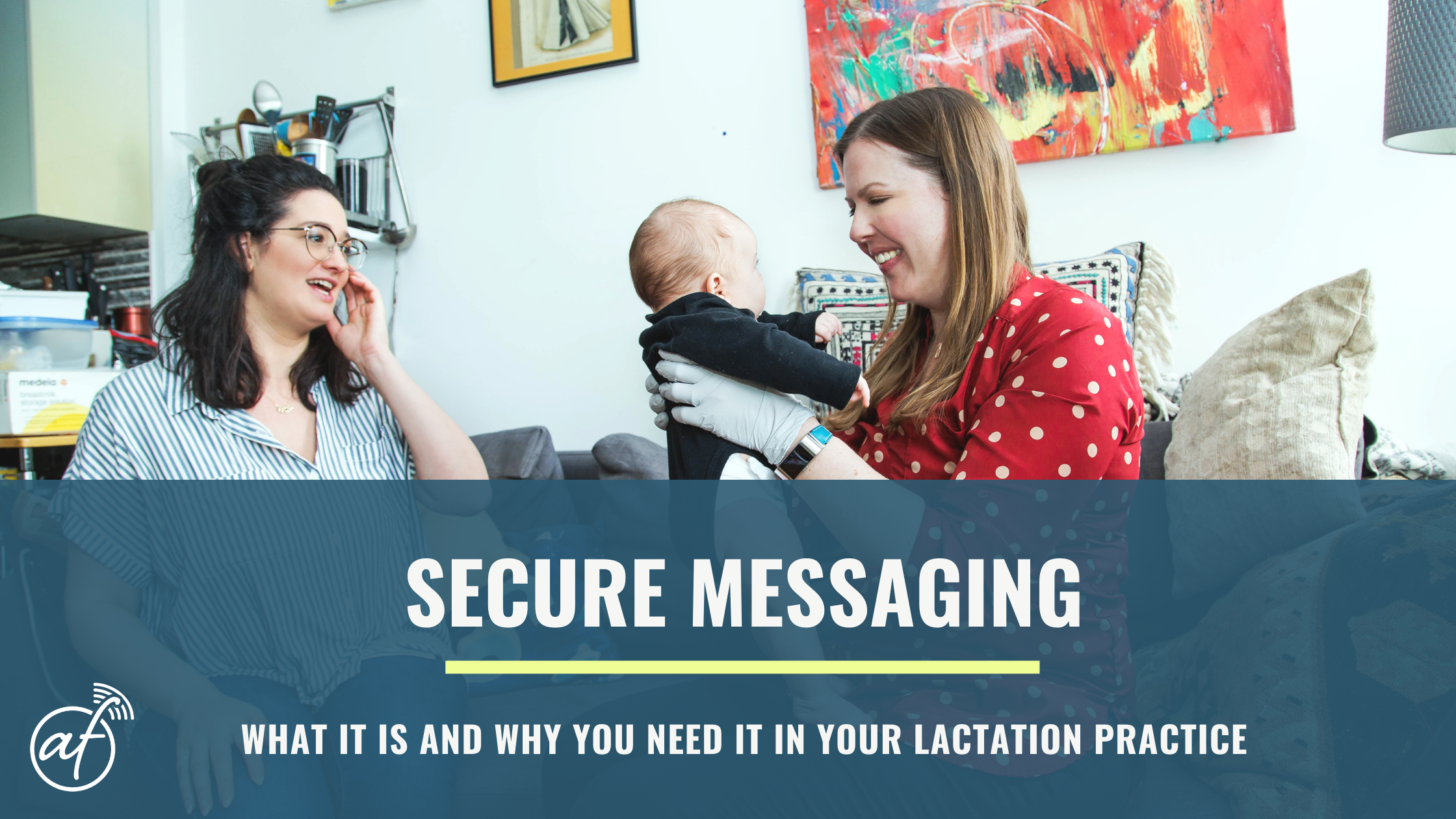 Secure messaging for IBCLC lactation private practice for HIPAA, GDPR, PIPEDA, privacy, healthcare